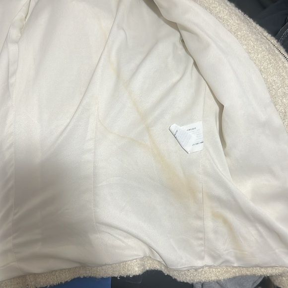 Club Monaco cream zip up jacket. Sz 4 - Picture 5 of 8